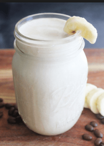 Vanilla, banana & peanut butter smoothie
