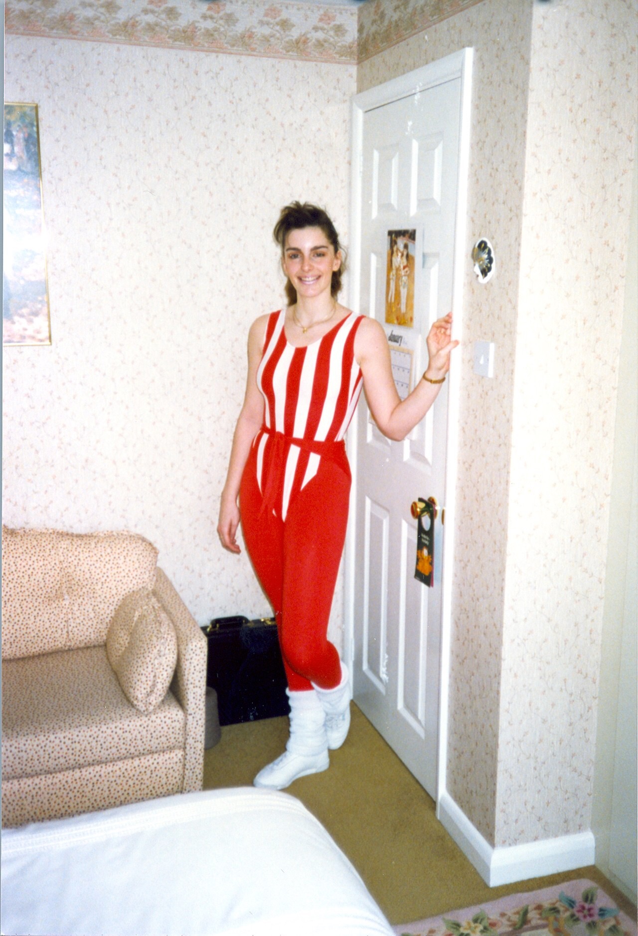 1989  in my leotard and leg  warmers ! 